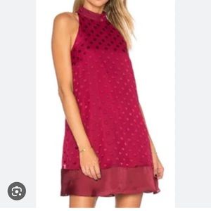 Lovers + Friends Red High Neck Dress
